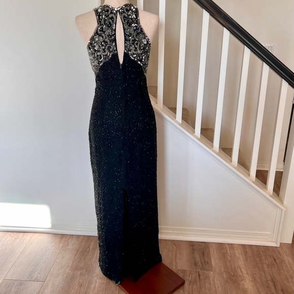 Right Choice vintage silk beaded medium gown so stunning!! - Picture 3 of 17